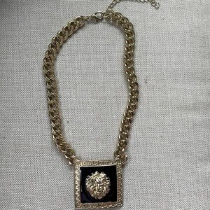 Vintage Anne Klein Lion Head on Black